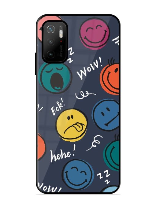 Emoticon Parade Glossy Soft Edge Case for Poco M3 Pro (5G) Chachhi