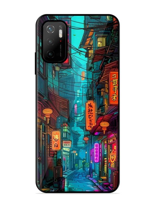 Neon Nightscape Glossy Soft Edge Case for Poco M3 Pro (5G) Chachhi