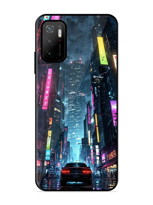 Neon Nightscape Glossy Soft Edge Case for Poco M3 Pro (5G) Chachhi