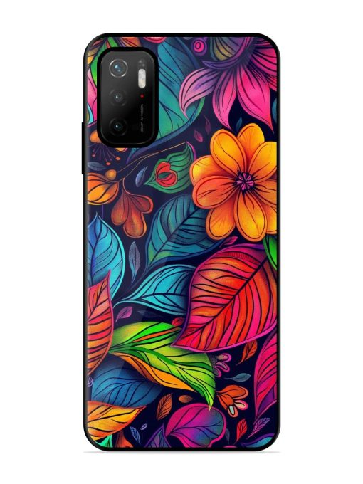 Rainbow Of Blooms Glossy Soft Edge Case for Poco M3 Pro (5G) Chachhi