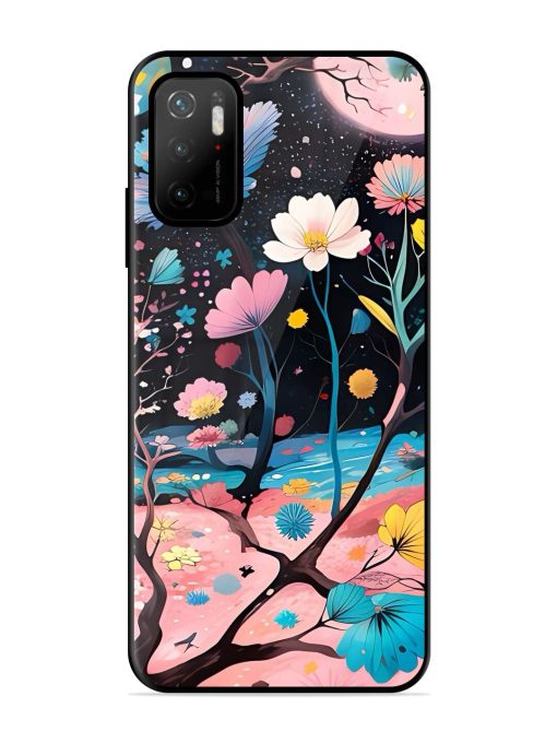 Cosmic Bloom Glossy Soft Edge Case for Poco M3 Pro (5G) Chachhi