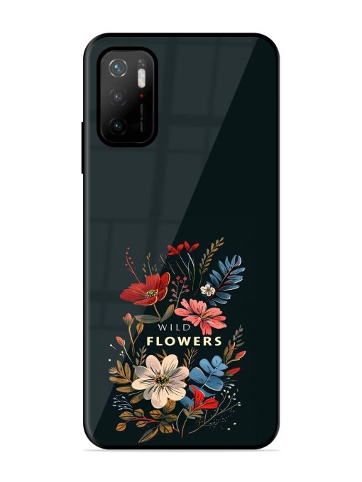 Dark Floral Glossy Soft Edge Case for Poco M3 Pro (5G) Chachhi