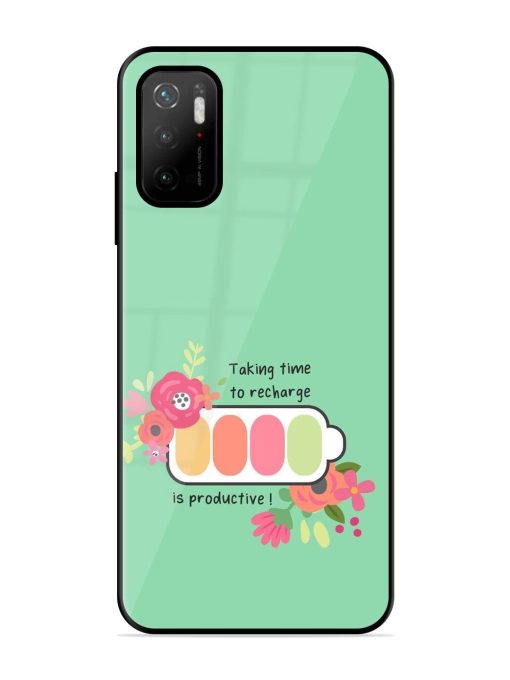 Recharge And Bloom Glossy Soft Edge Case for Poco M3 Pro (5G) Chachhi