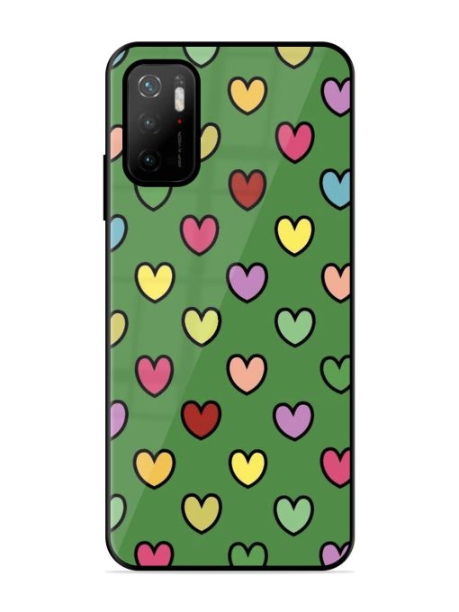 Rainbow Heart Parade Glossy Soft Edge Case for Poco M3 Pro (5G) Chachhi