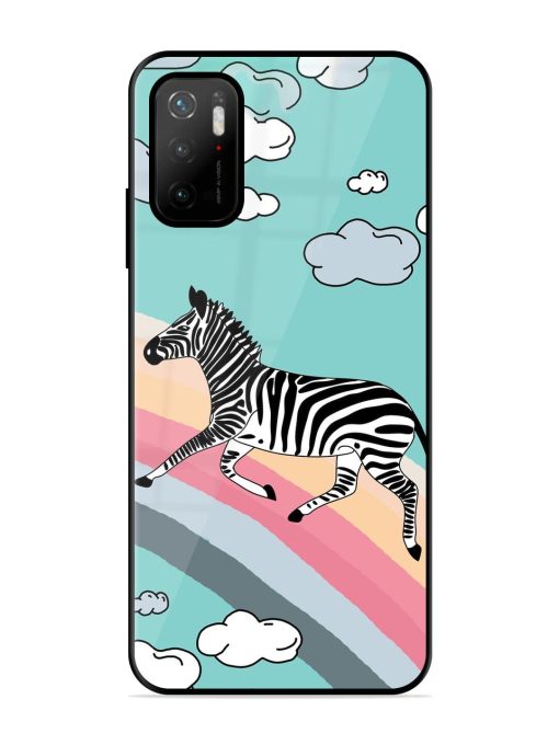 Zebra On A Rainbow Glossy Soft Edge Case for Poco M3 Pro (5G) Chachhi