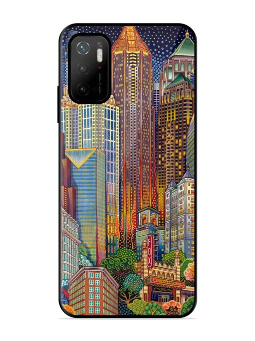 Neon Nightscape Glossy Soft Edge Case for Poco M3 Pro (5G) Chachhi