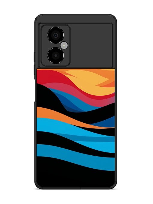 Blazing Currents Glossy Soft Edge Case for Poco M4 (5G)