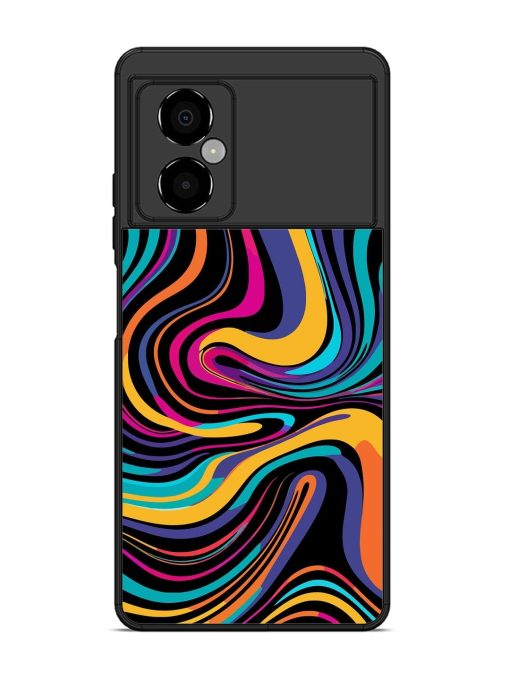 Psychedelic Swirl Glossy Soft Edge Case for Poco M4 (5G) Chachhi