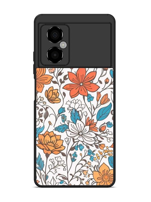 Floral Symphony Glossy Soft Edge Case for Poco M4 (5G) Chachhi