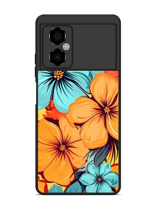 Tropical Bloom Glossy Soft Edge Case for Poco M4 (5G) Chachhi