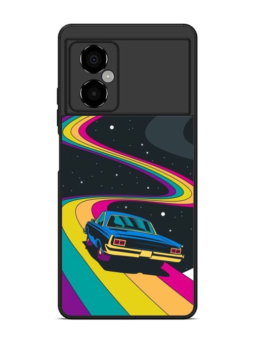 Rainbow Road Glossy Soft Edge Case for Poco M4 (5G) Chachhi