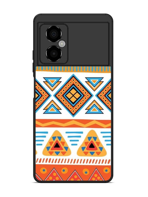 Vibrant Tribal Pattern Glossy Soft Edge Case for Poco M4 (5G) Chachhi