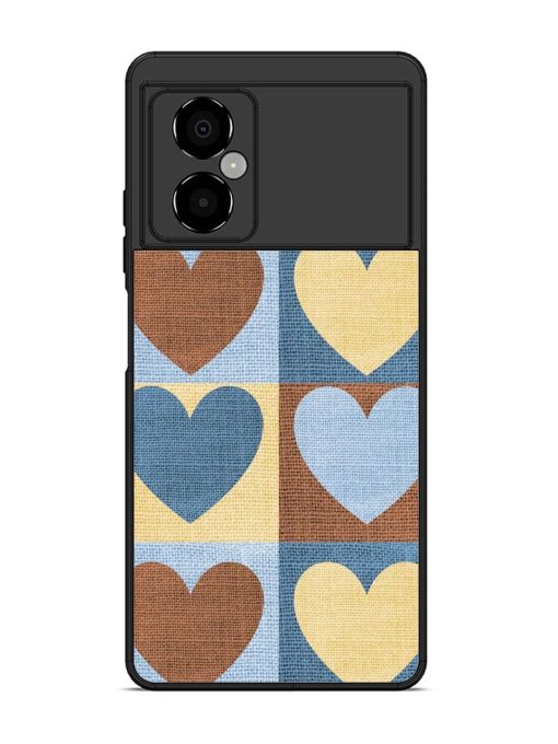 Hearts On Canvas Glossy Soft Edge Case for Poco M4 (5G) Chachhi