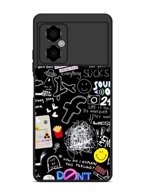 Doodle Diary Glossy Soft Edge Case for Poco M4 (5G) Chachhi