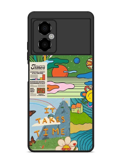 Groovy Vibes Glossy Soft Edge Case for Poco M4 (5G) Chachhi