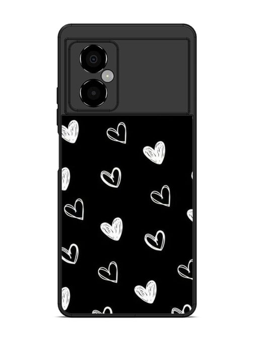 Scattered Hearts Glossy Soft Edge Case for Poco M4 (5G) Chachhi