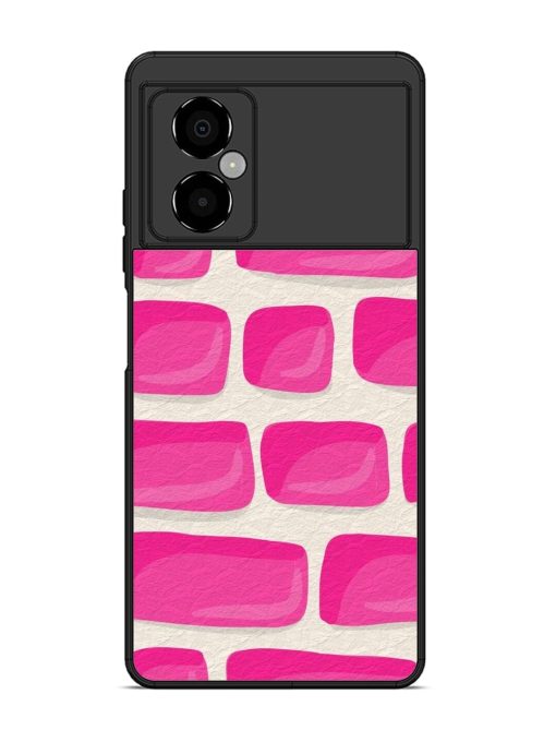 Pink Brick Wall Glossy Soft Edge Case for Poco M4 (5G) Chachhi