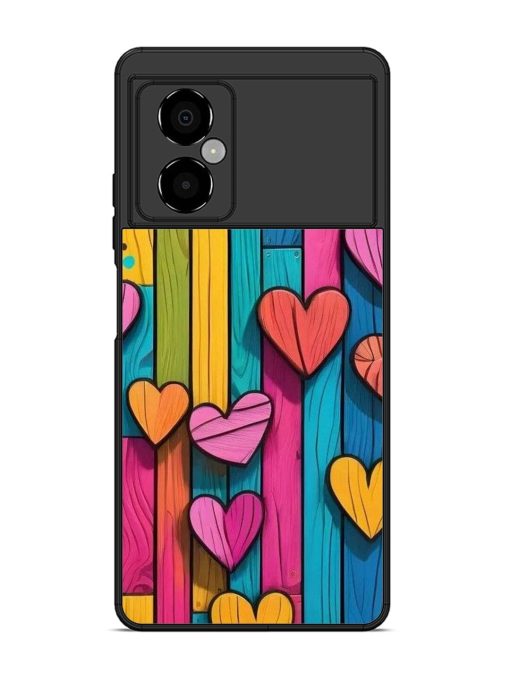 Rainbow Of Hearts Glossy Soft Edge Case for Poco M4 (5G) Chachhi