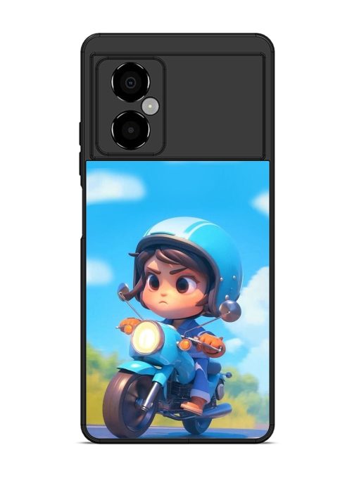 Little Rider Glossy Soft Edge Case for Poco M4 (5G) Chachhi