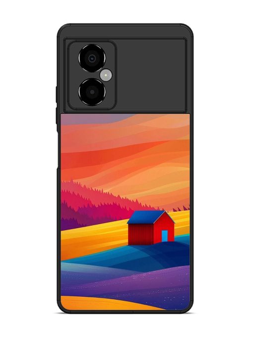 Sunset Solitude Glossy Soft Edge Case for Poco M4 (5G) Chachhi