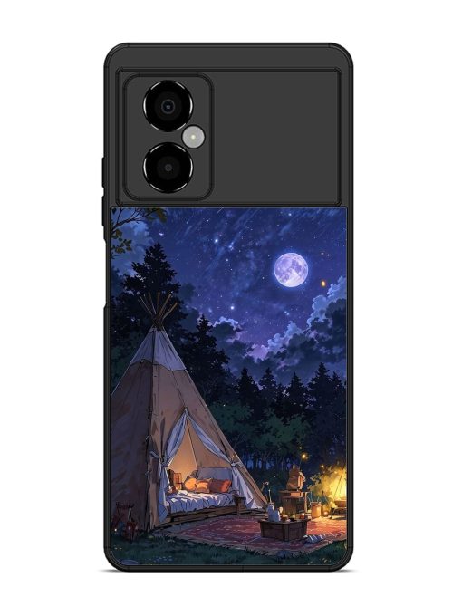 Moonlight Camping Glossy Soft Edge Case for Poco M4 (5G) Chachhi