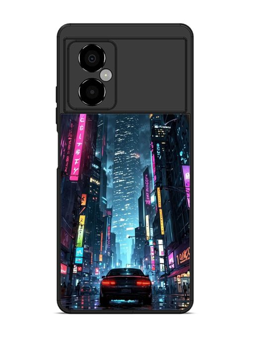 Neon Nightscape Glossy Soft Edge Case for Poco M4 (5G) Chachhi