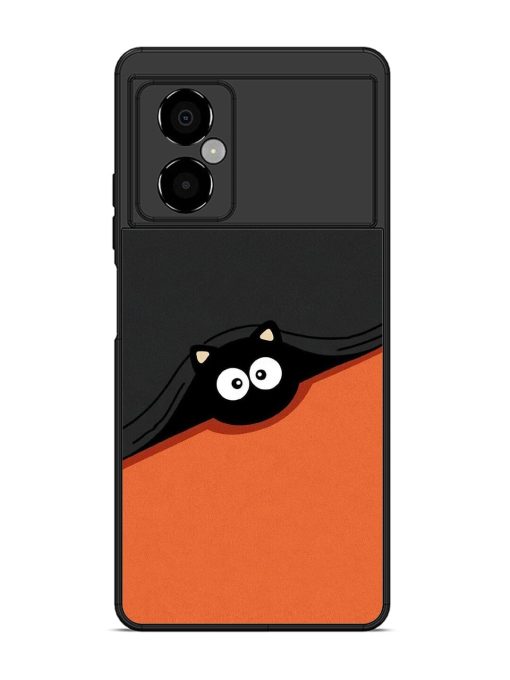 Peek-A-Boo Kitty Glossy Soft Edge Case for Poco M4 (5G)