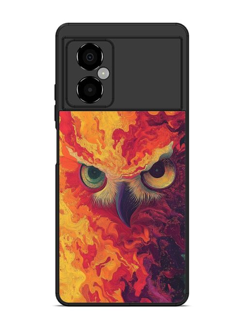 Fiery Owl Glossy Soft Edge Case for Poco M4 (5G) Chachhi