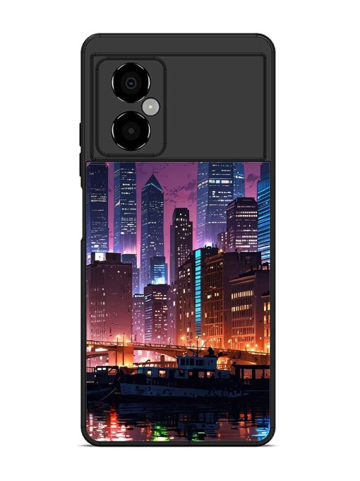 Neon Nightscape Glossy Soft Edge Case for Poco M4 (5G) Chachhi