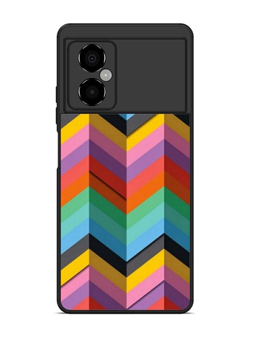 Colorful Zigzag Glossy Soft Edge Case for Poco M4 (5G) Chachhi