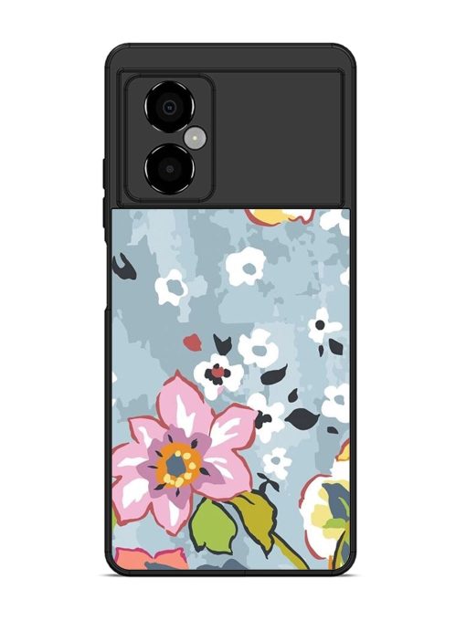 Floral Fantasy Glossy Soft Edge Case for Poco M4 (5G) Chachhi