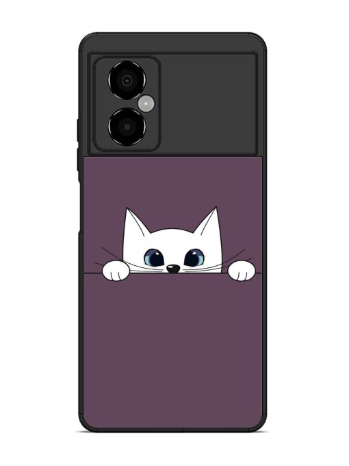 Peek-A-Boo Kitty Glossy Soft Edge Case for Poco M4 (5G)