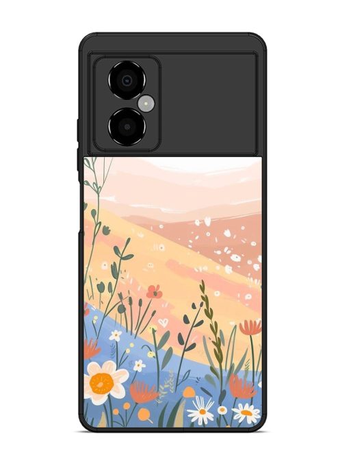 Golden Hour Blooms Glossy Soft Edge Case for Poco M4 (5G) Chachhi