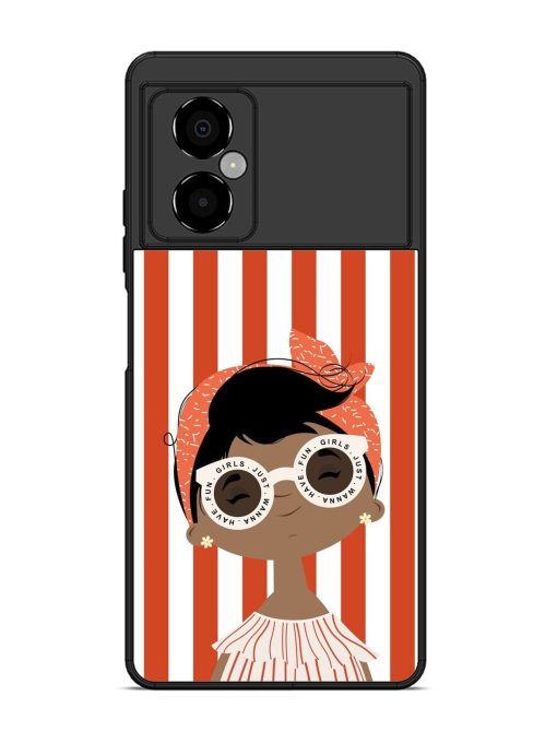 Girls Just Wanna Have Fun Glossy Soft Edge Case for Poco M4 (5G) Chachhi