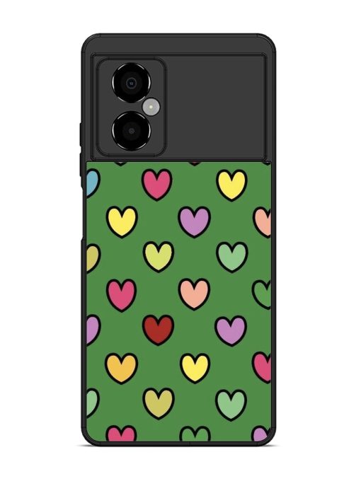 Rainbow Heart Parade Glossy Soft Edge Case for Poco M4 (5G) Chachhi