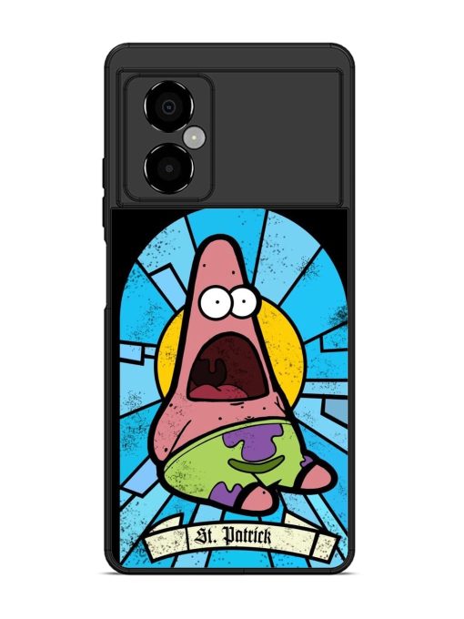 St. Patrick'S Day Stained Glass Patrick Star Glossy Soft Edge Case for Poco M4 (5G) Chachhi