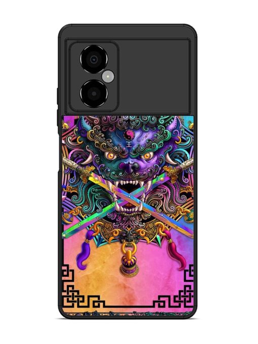 Psychedelic Fu Dog Tapestry Glossy Soft Edge Case for Poco M4 (5G) Chachhi