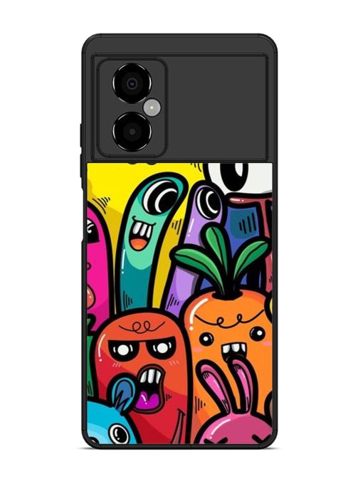 Whimsical Doodle Chaos Glossy Soft Edge Case for Poco M4 (5G) Chachhi