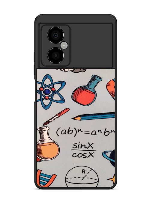 Science Doodle Delight Glossy Soft Edge Case for Poco M4 (5G) Chachhi