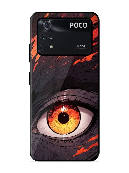 Inferno Gaze Glossy Soft Edge Case for Poco M4 Pro (4G) Chachhi