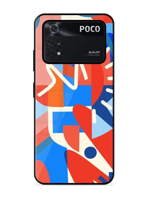 Abstract Harmony Glossy Soft Edge Case for Poco M4 Pro (4G) Chachhi