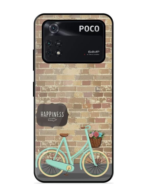 Pedaling Towards Happiness Glossy Soft Edge Case for Poco M4 Pro (4G) Chachhi