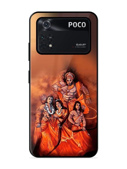 Sita Ram Glossy Soft Edge Case for Poco M4 Pro (4G) Chachhi