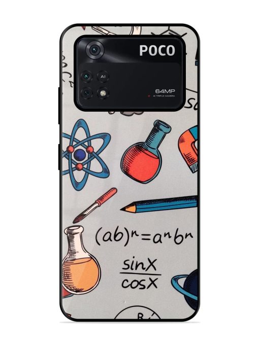 Science Doodle Glossy Soft Edge Case for Poco M4 Pro (4G) Chachhi