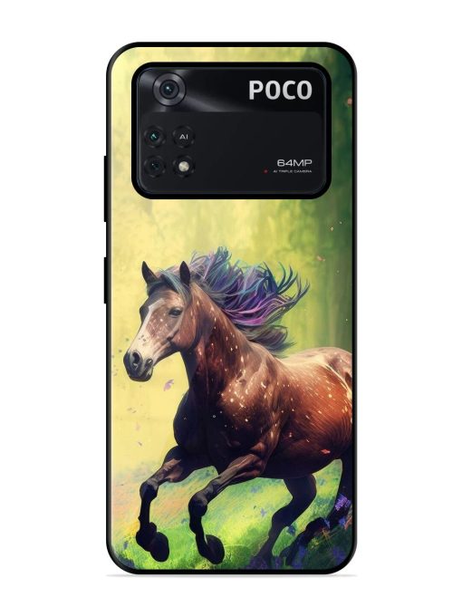 Enchanted Gallop Glossy Soft Edge Case for Poco M4 Pro (4G) Chachhi