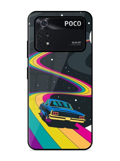 Rainbow Road Glossy Soft Edge Case for Poco M4 Pro (4G) Chachhi