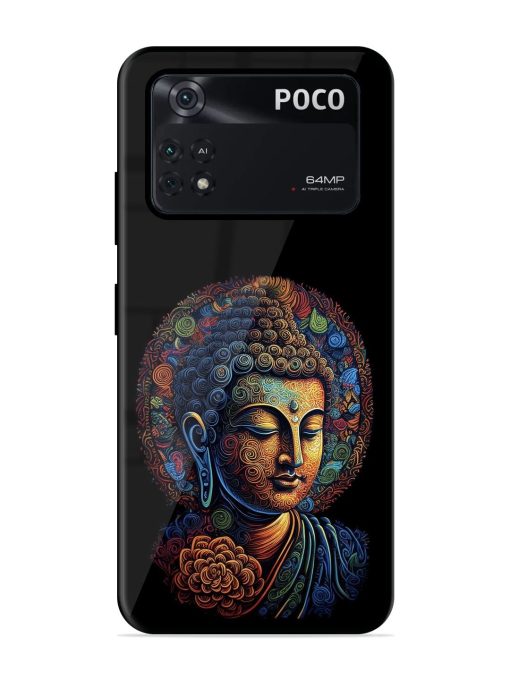 Stained Glass Serenity Glossy Soft Edge Case for Poco M4 Pro (4G) Chachhi