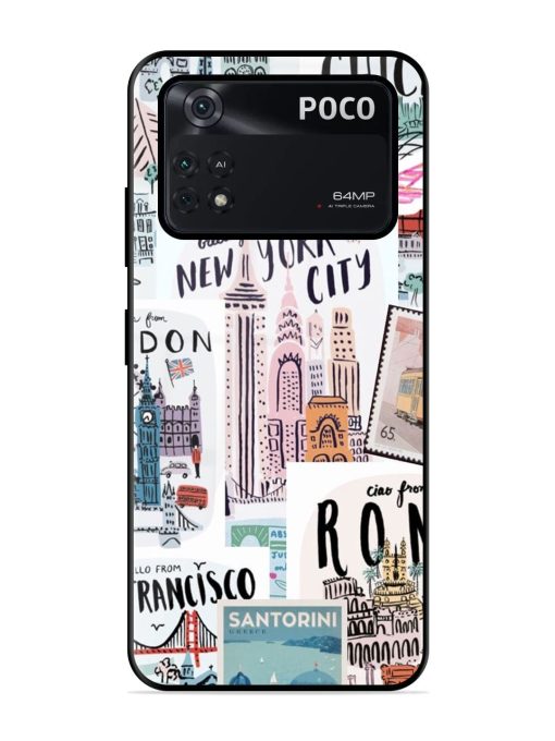 Travelogue Glossy Soft Edge Case for Poco M4 Pro (4G) Chachhi