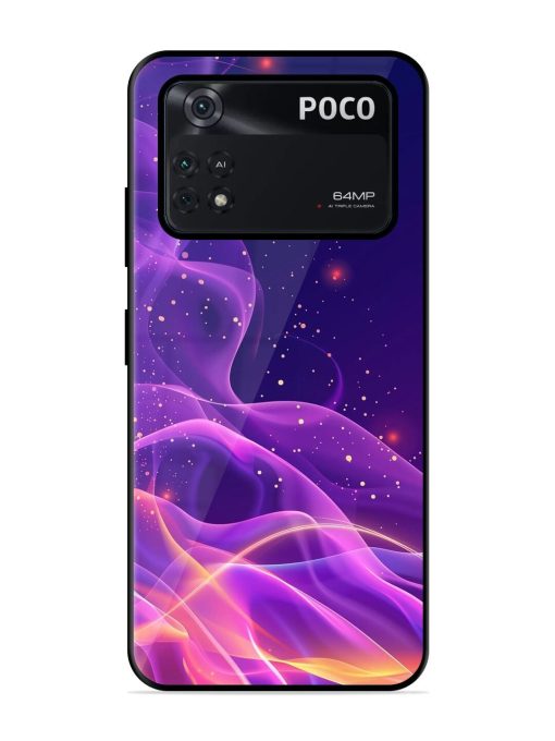 Cosmic Currents Glossy Soft Edge Case for Poco M4 Pro (4G) Chachhi