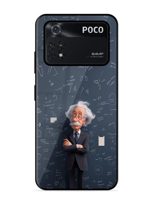 Albert Einstein Glossy Soft Edge Case for Poco M4 Pro (4G) Chachhi